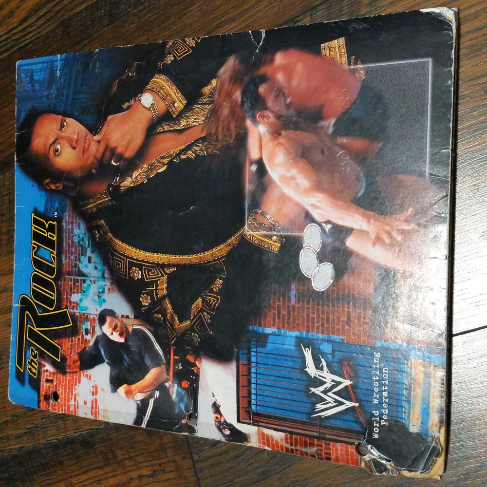 Vintage WWF The Rock school folder